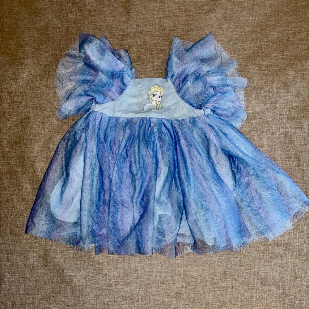 Blue Layered Frozen Elsa Dress